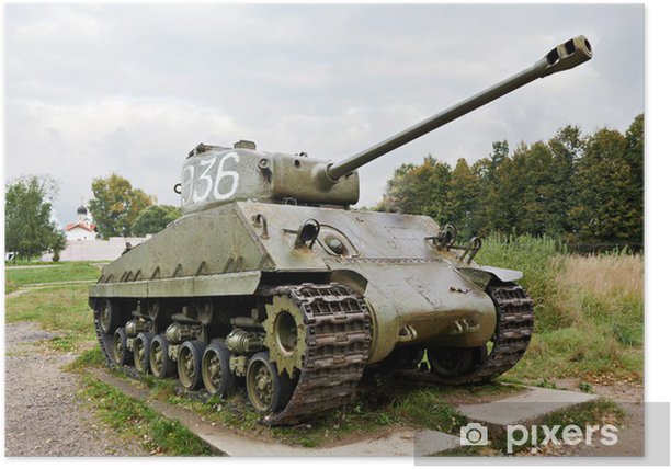 plakaty-stredni-nadrz-armady-usa-m4-sherman